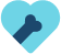 Bone heart icon